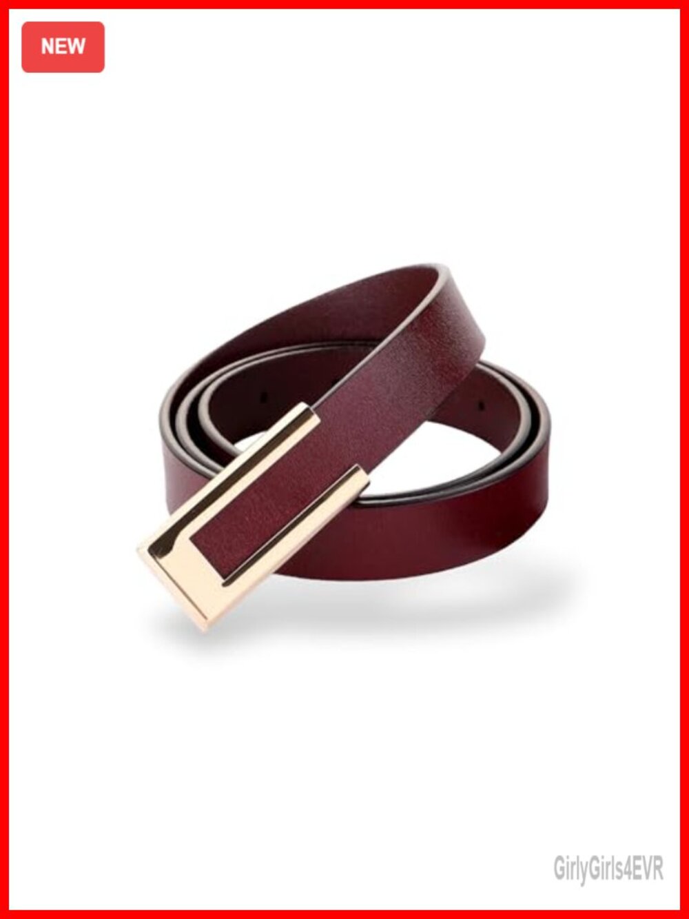 Genuine Leather Belt Durable Waist Belt Gold Color Buckle